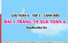 Giải bài 1 trang 59 Toán 6 Tập 1 SGK Cánh Diều